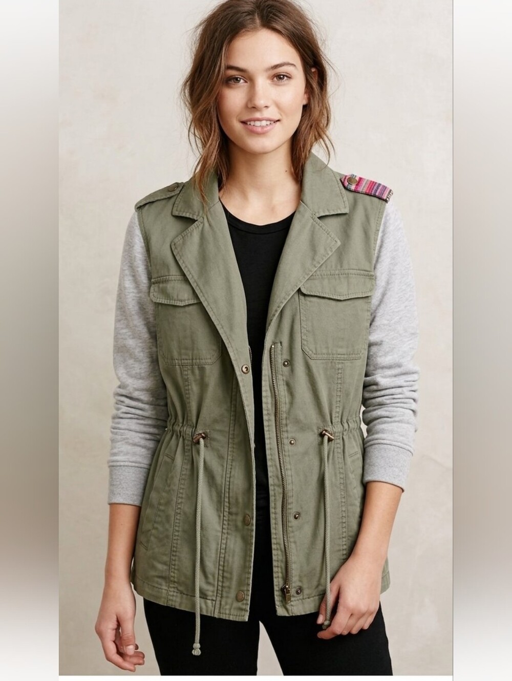 Billabong Olive Green Utility Military Jacket Grunge Skate